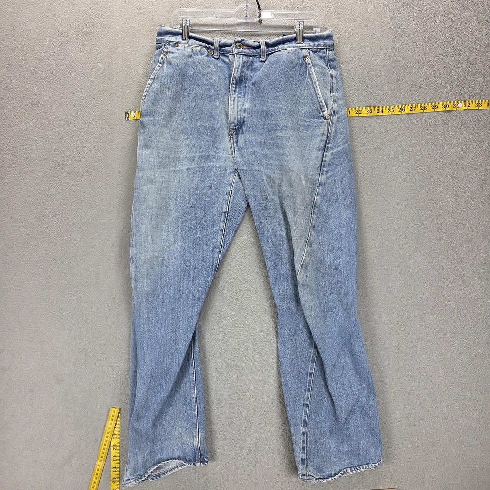 Vintage Levis Engineered Jeans Mens 32x32 Blue Twisted Zip Fly Light Wash